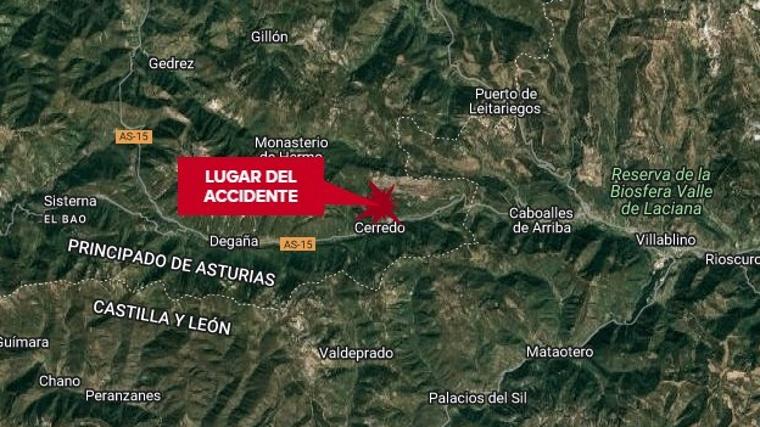  Ubicación de la mina española de Cerredo en el principado de Asturias, lugar de la tragedia