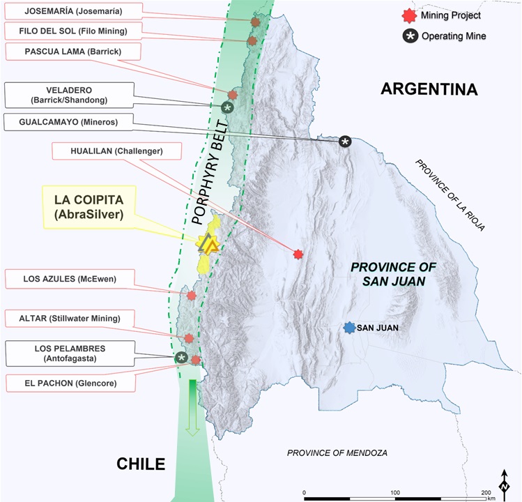 La Coipita se encuentra dentro del cinturón epitermal de pórfido del Mioceno de la Argentina y Chile.
