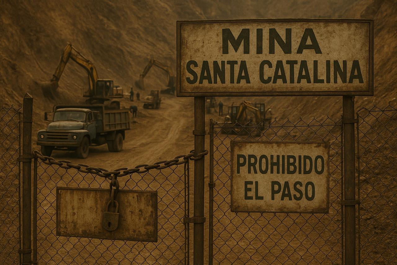 Imagen realizada por Ia simulando mina Santa Catalina