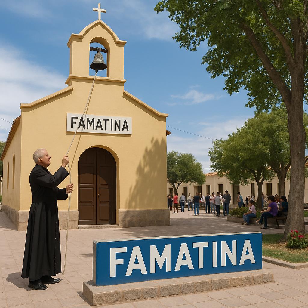 Iglesia de Famatina recreada por IA