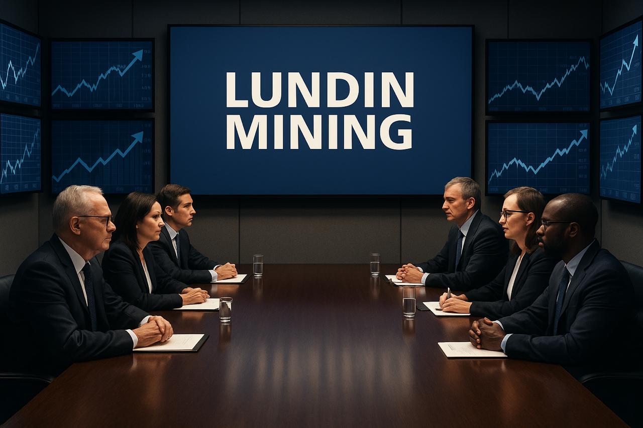 Imagen generada por IA recreando la presentación del primer trimestre de 2025 de la empresa LUNDIN MINING Imagen generada por IA recreando la presentación del primer trimestre de 2025 de la empresa LUNDIN MINING