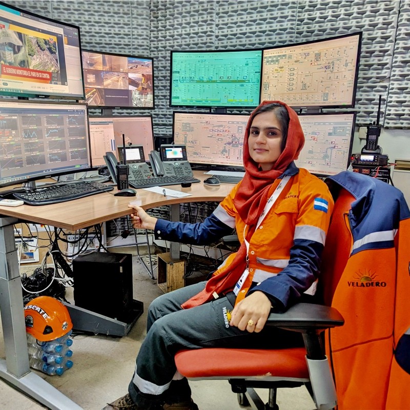Fatima Syed Sherjan trabajo en Veladero a través de una pasantía internacional, adquiriendo una amplia formación profesional