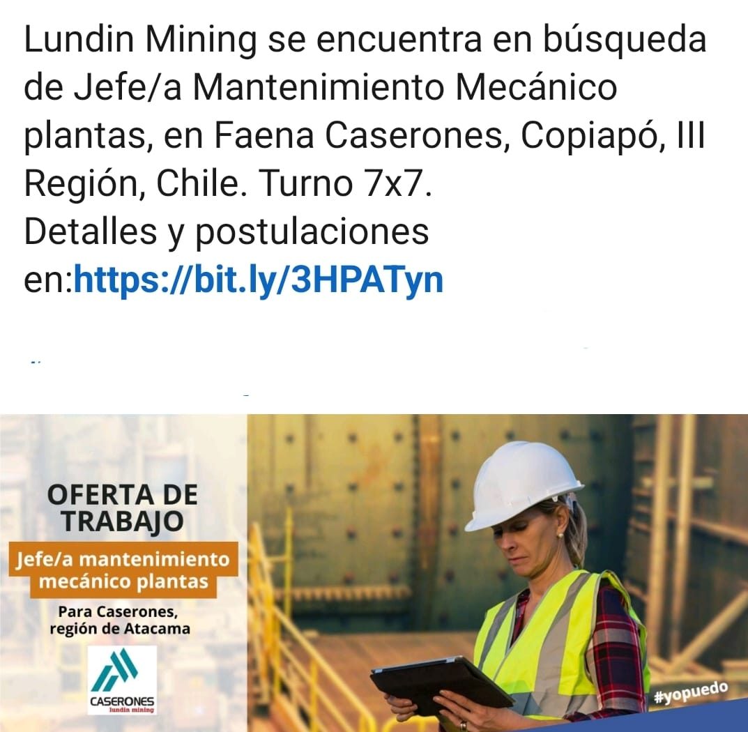 Acero y Roca | Magazine Minero - OFERTAS LABORALES TERCERA SEMANA DE JUNIO