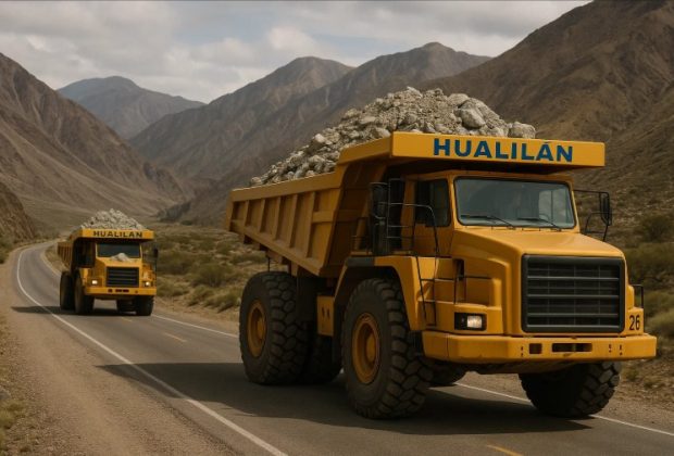 acero y roca. camion