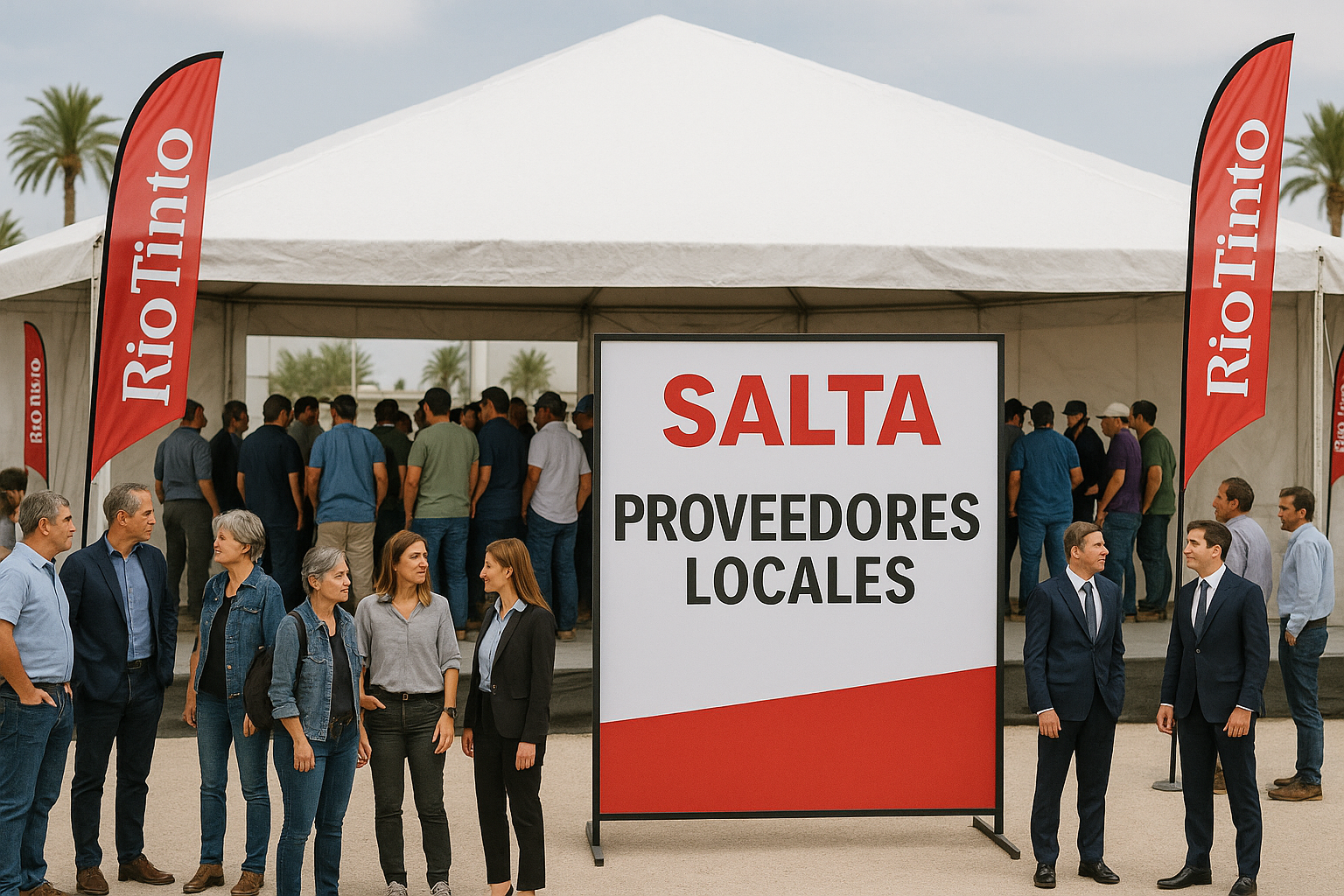 Rio Tinto ha sabido escuchar a los proveedores locales en Salta, y esta trabajando codo con codo con ellos, en busca de conseguir alianzas estratégicas duraderas en el tiempo Rio Tinto ha sabido escuchar a los proveedores locales en Salta, y esta trabajando codo con codo con ellos, en busca de conseguir alianzas estratégicas duraderas en el tiempo