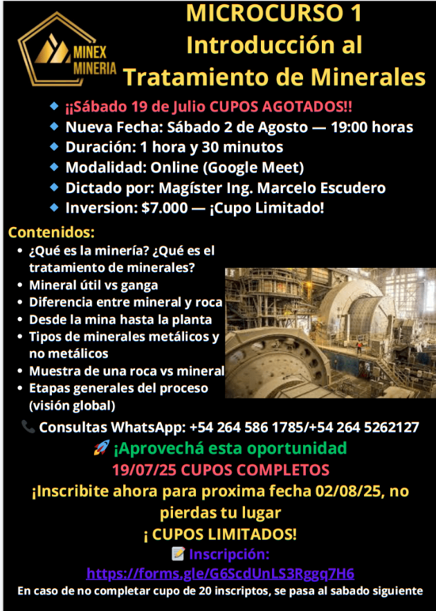 Acero y Roca | Magazine Minero - MINEX Minería lanza nuevos cursos: formación técnica accesible para todo público