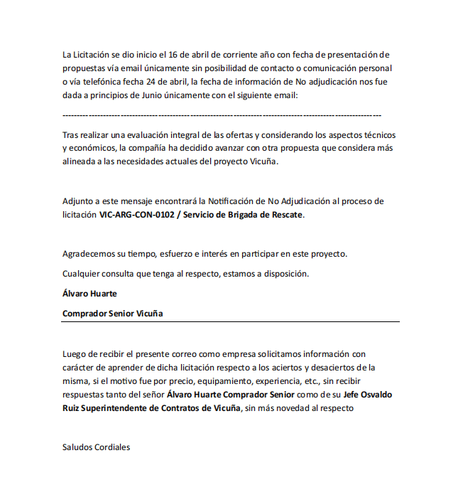 Acero y Roca | Magazine Minero - Otra licitación, otro silencio de Vicuña: San Juan excluida sin explicaciones