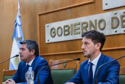 Cómplices indirectos: Marcelo Orrego, gobernador de San Juan y Juan Pablo Perea, ministro de minería.