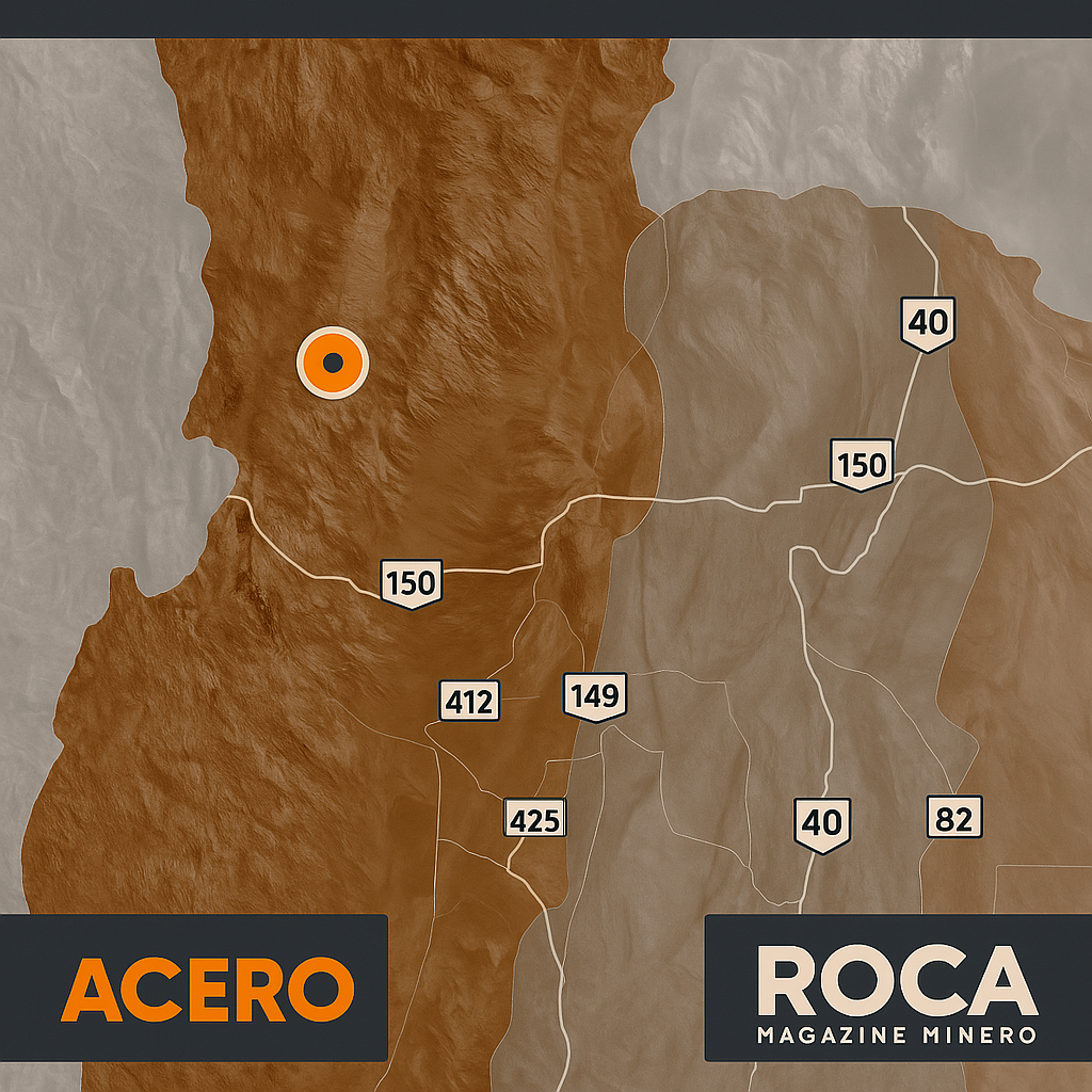 Ubicación del área minera Jagüelito