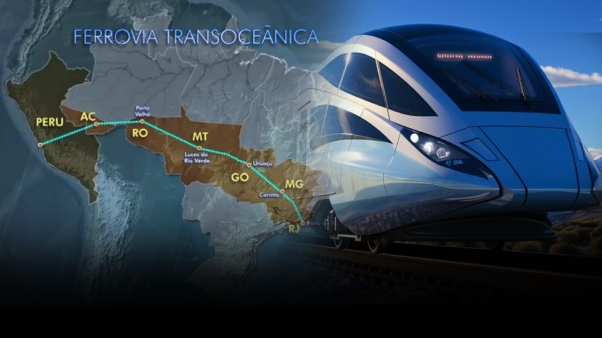 El corredor ferroviario de aproximadamente 3000 kilómetros atravesaría al gigante sudamericano y parte del Amazonas, desembocando en el megapuerto de Chancay, Peru 