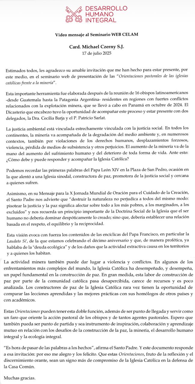 Acero y Roca | Magazine Minero - EL Vaticano se planta ante la minería: exige justicia social y ambiental