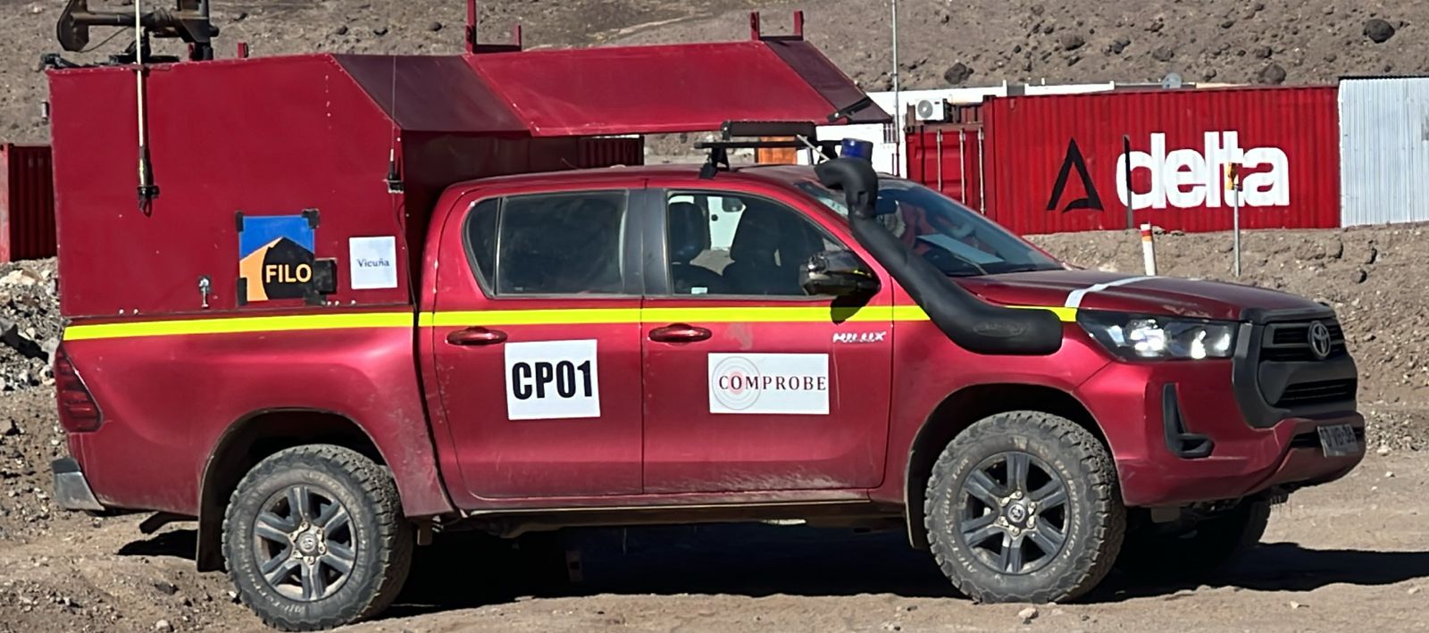 La empresa COMPROBE de origen chileno, trabaja bajo el Tratado binacional realizando en Filo del Sol todo tipo de servicios geofísicos, desplazando a empresas argentinas altamente cualificadas y certificadas internacionalmente 