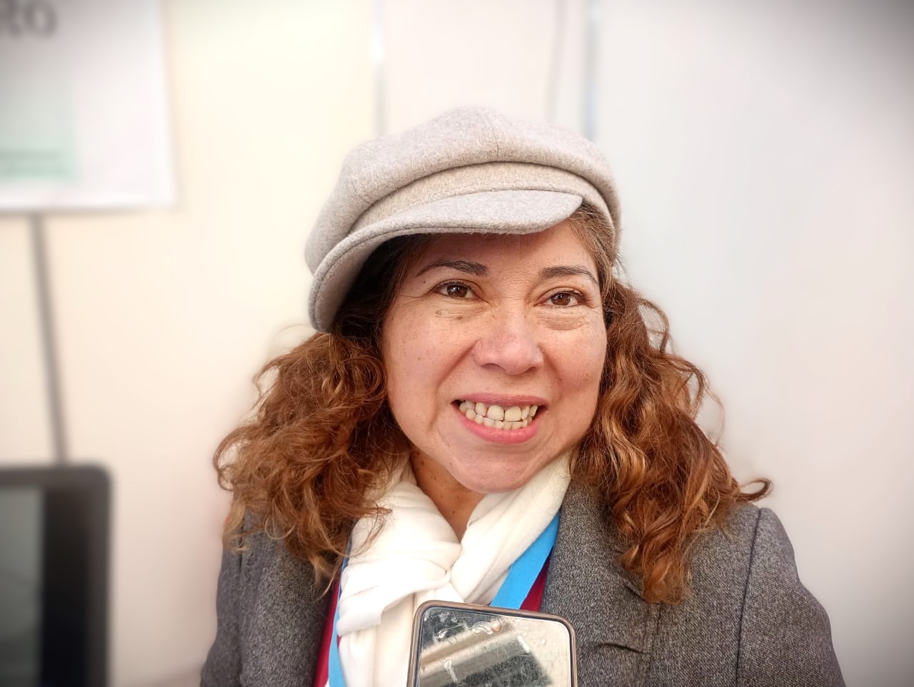 Claudia González en la Expo La Minería y la Gente. Foto: Acero y Roca
