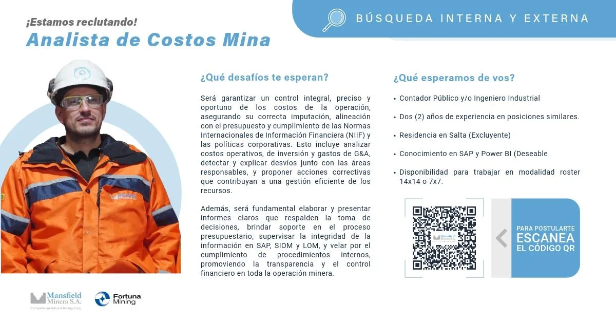 Acero y Roca | Magazine Minero - Ofertas laborales tercera semana de agosto