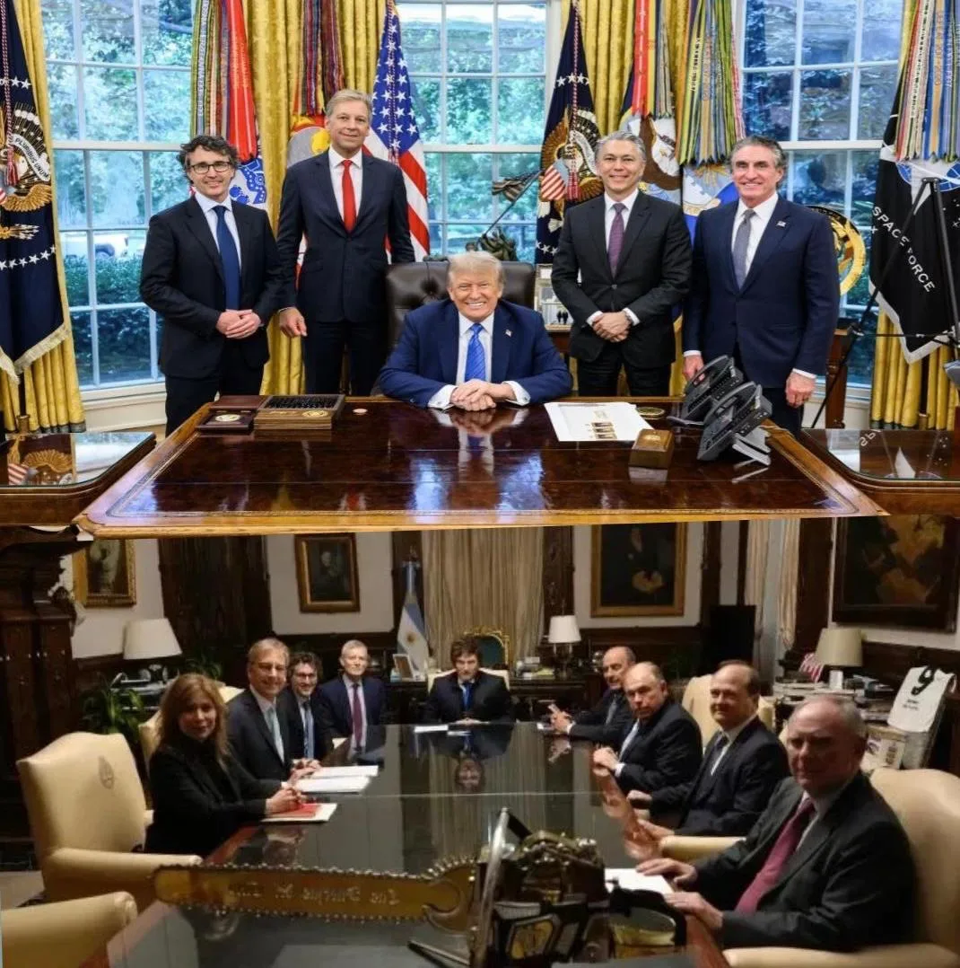 Donald Trump y Javier Milei en un evento minero