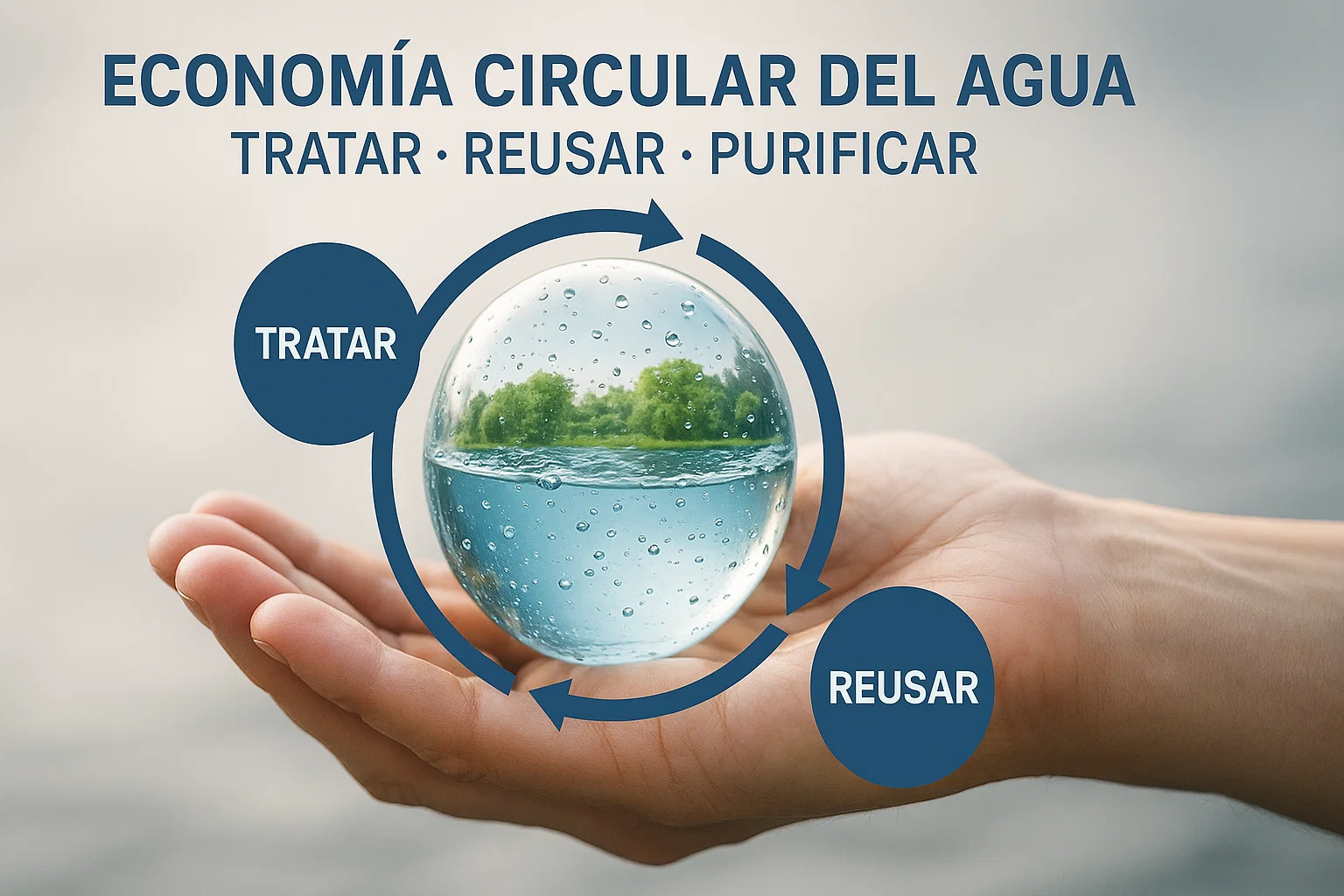 Imagen de reciclaje y reutilización de agua.