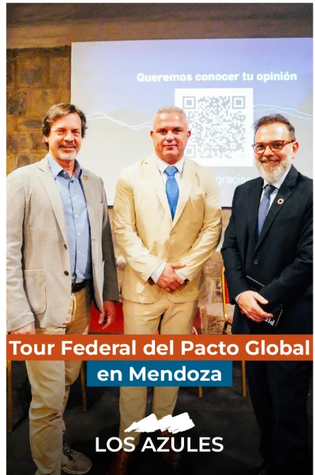 Michael Meding en un panel de Pacto Global en Mendoza, discutiendo la inversión de Los Azules en proveedores locales