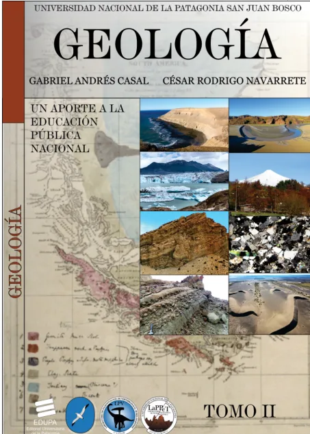 Portada del Tomo 2 de la enciclopedia "Geología", de color naranja.