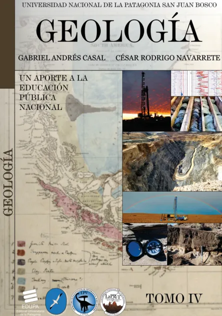  Portada del Tomo 4 de la enciclopedia "Geología", de color marrón.