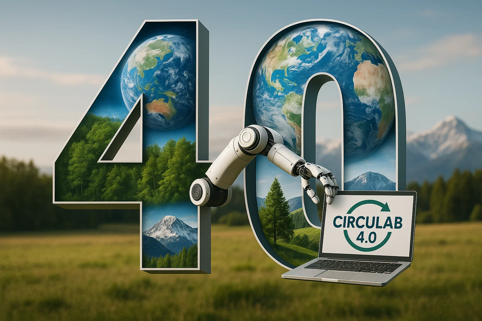  Imagen representativa de Circulab 4.0 mostrando la conexión entre ciencia y tecnología para reducir la huella ambiental