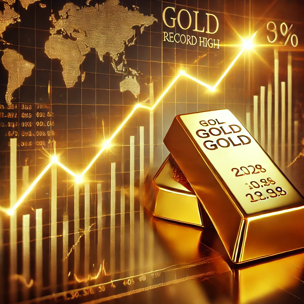 Gráfico que ilustra el aumento del precio del oro por onza en el mercado internacional, mostrando la tendencia alcista.