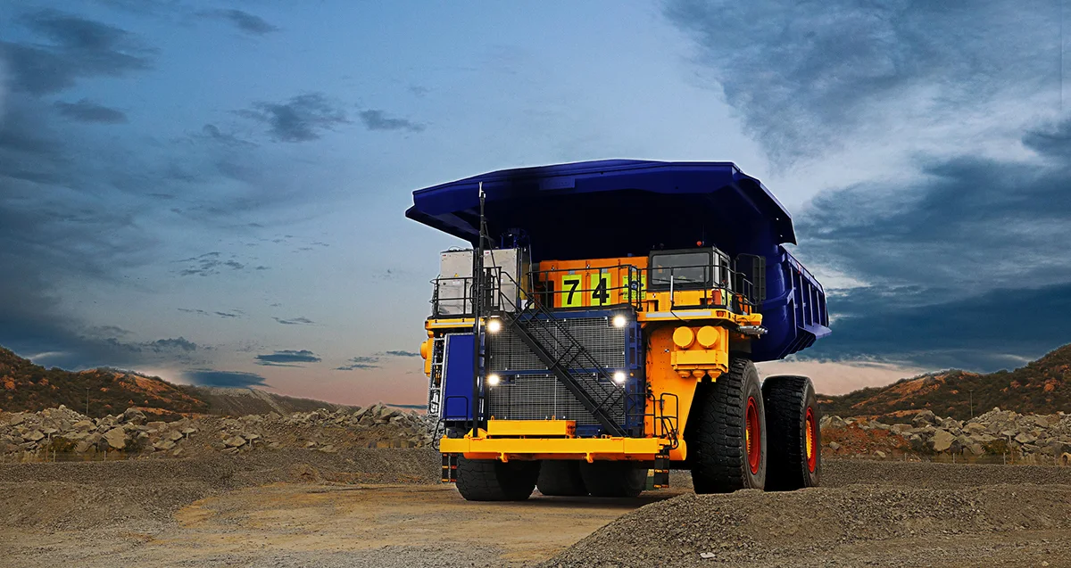 Prototipo de camión minero Komatsu de hidrógeno, parte de su estrategia de sostenibilidad