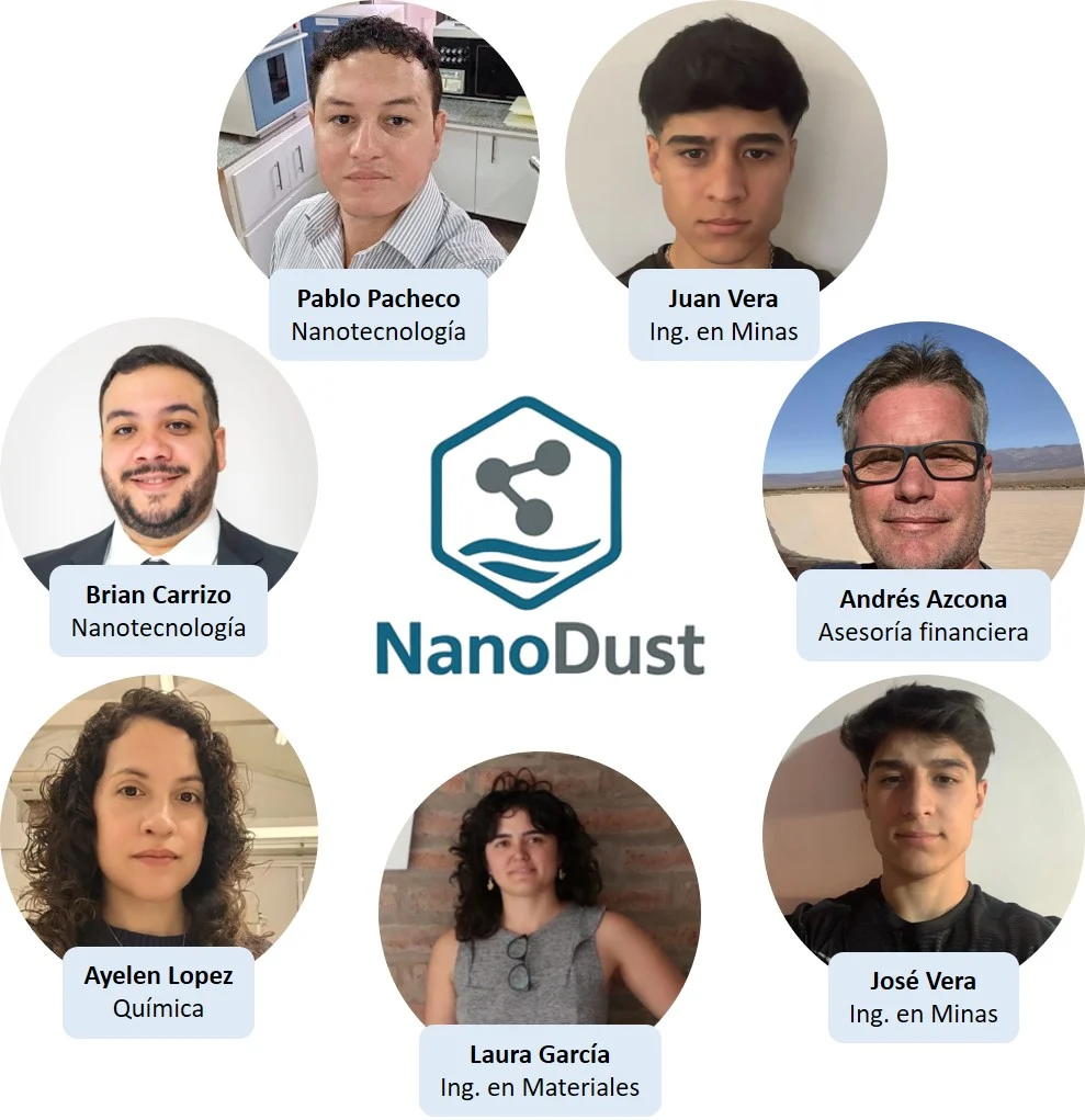 Científicos de la Universidad Nacional de San Juan trabajando en el proyecto NanoDust.