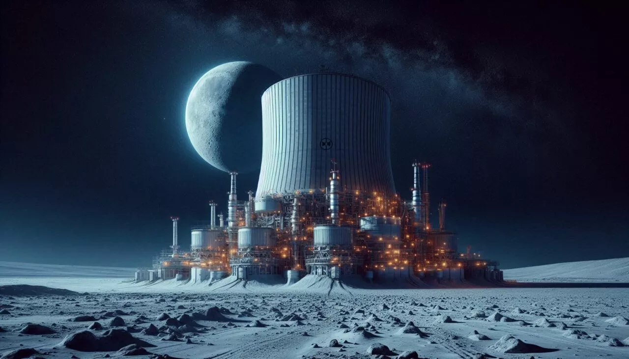 Reactor nuclear en la Luna del programa Artemis de la NASA.