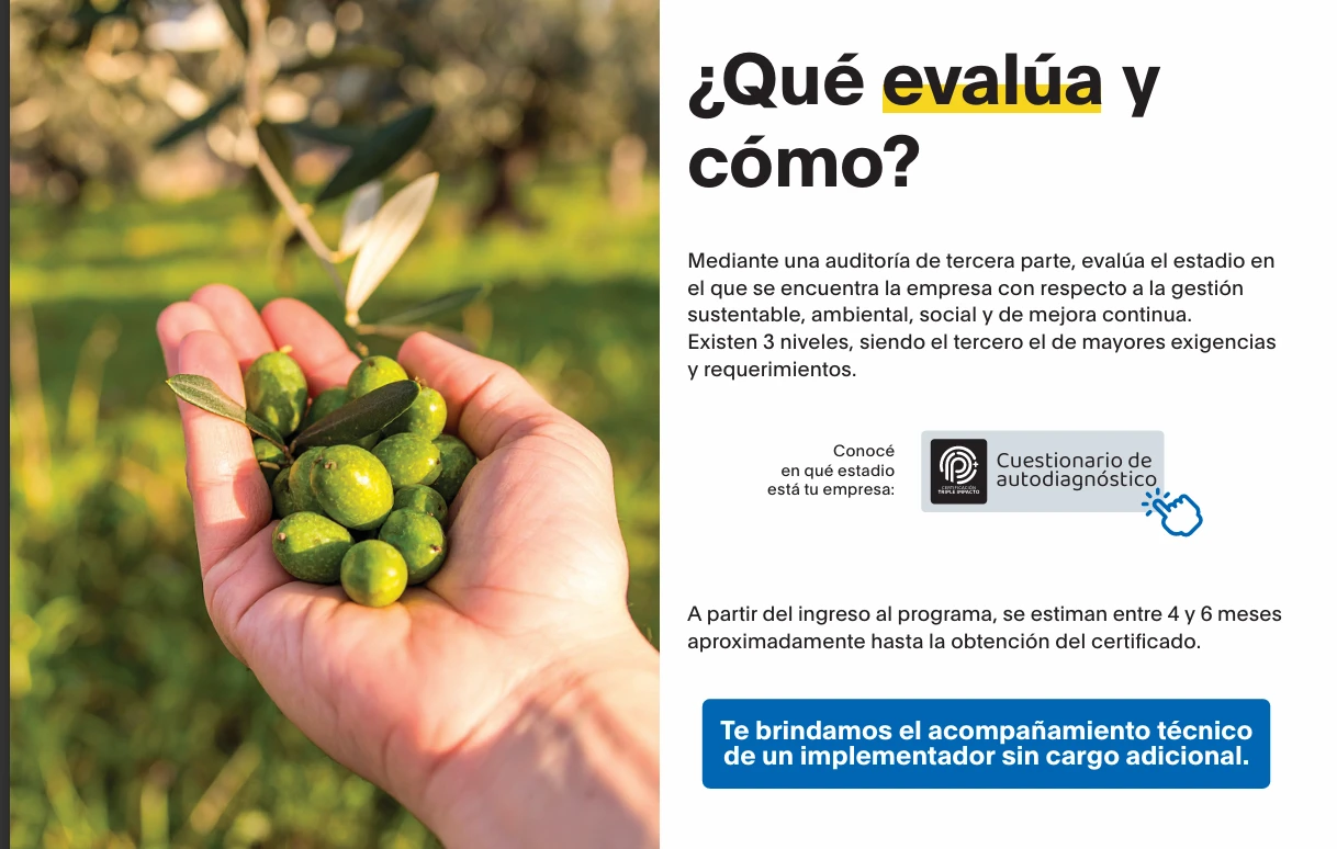 Flyer del programa de Triple Impacto