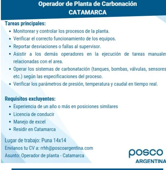 Acero y Roca | Magazine Minero - Ofertas laborales: Primera semana de octubre