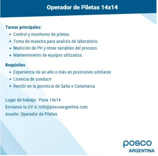 Acero y Roca | Magazine Minero - Ofertas laborales: Primera semana de octubre