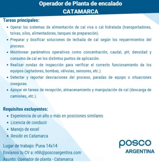 Acero y Roca | Magazine Minero - Ofertas laborales: Primera semana de octubre
