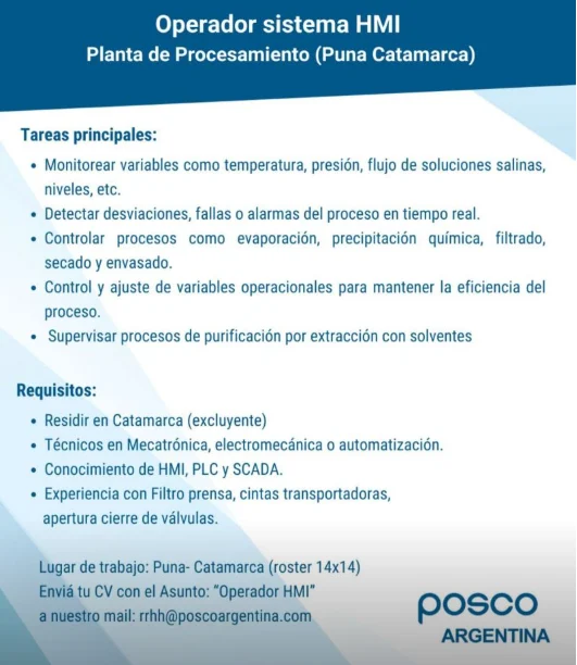 Acero y Roca | Magazine Minero - Ofertas laborales: Primera semana de octubre