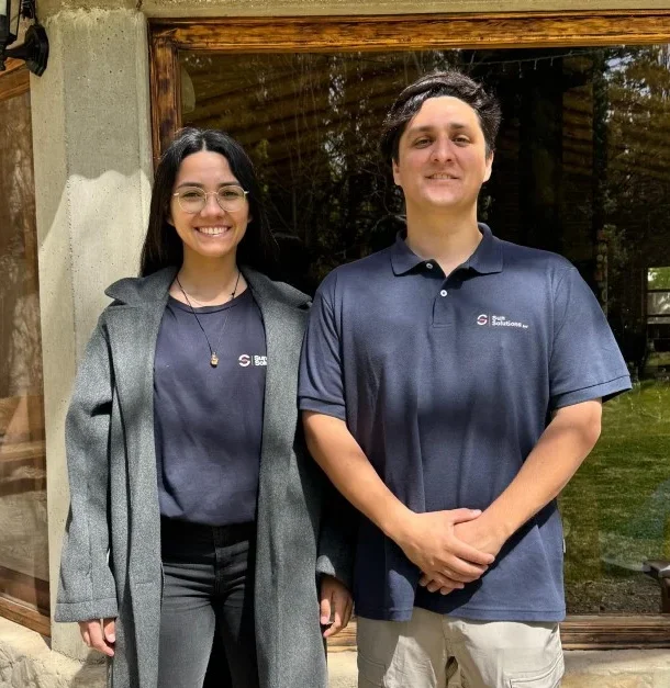 Los fundadores de Sun Solutions, María Sol Silva y Juan Cruz Silva.
