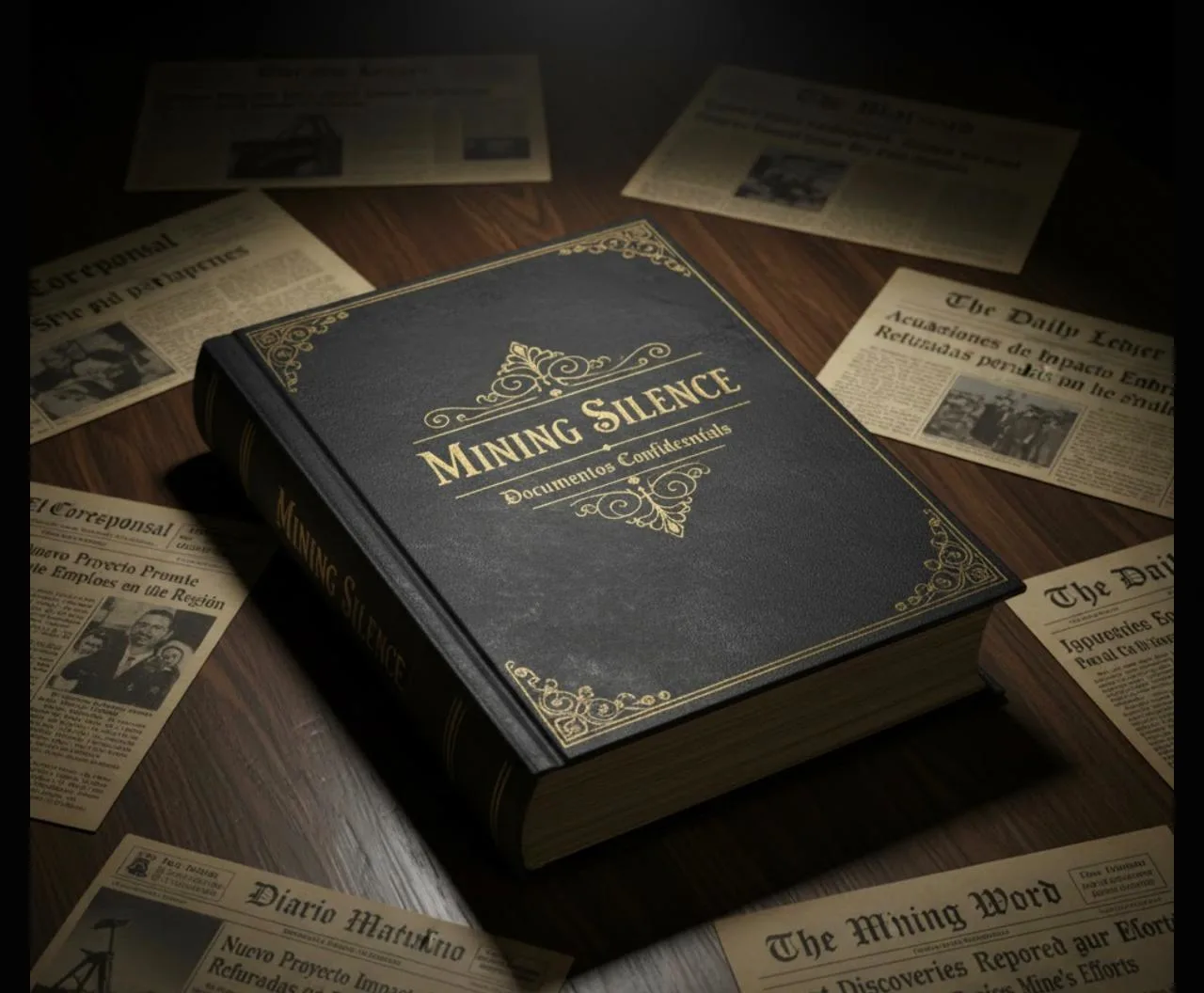 Imagen de un libro antiguo de Mining Silence