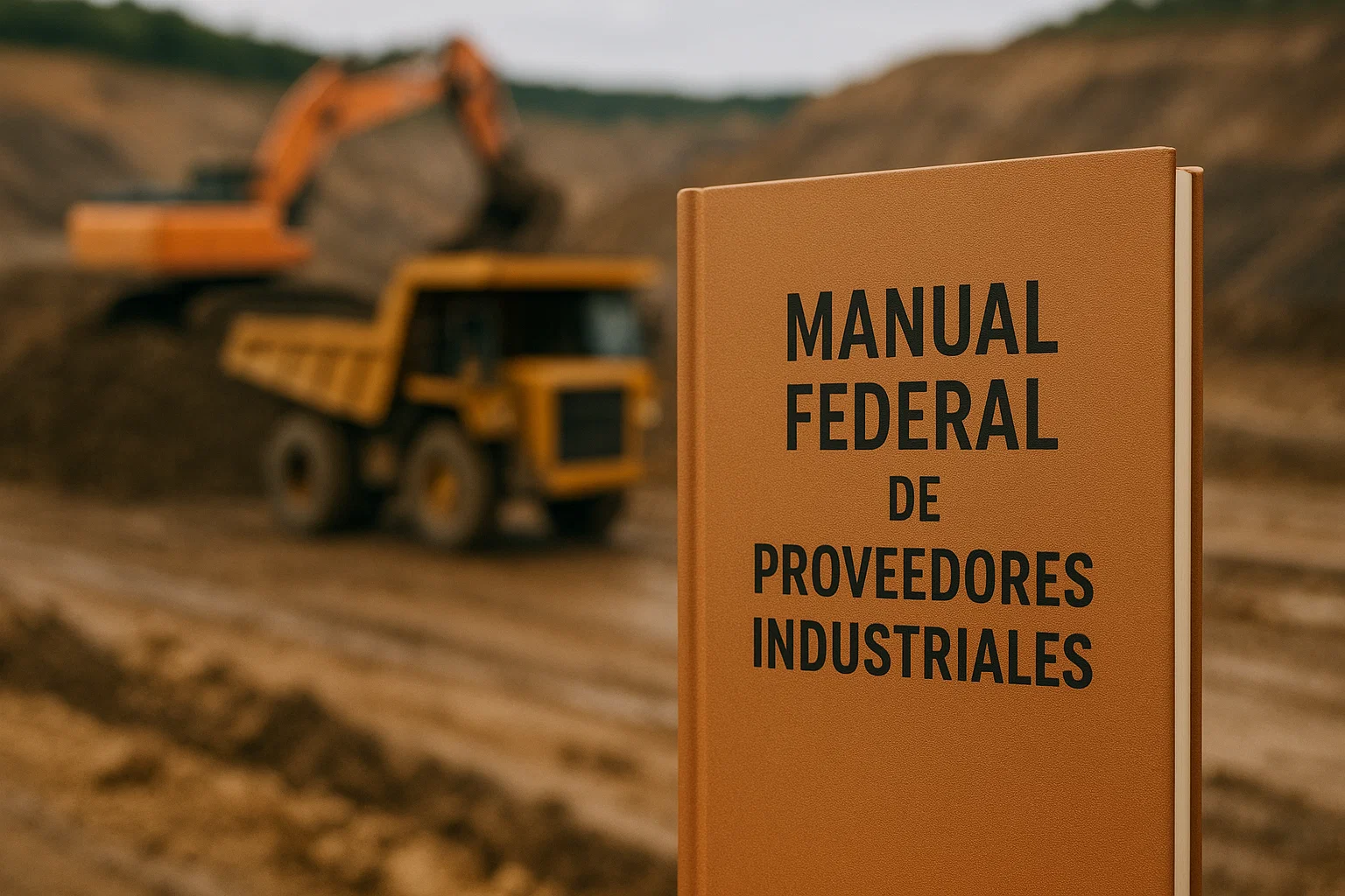 Portada del Manual Federal de Proveedores Industriales con una imagen de una mina a cielo abierto