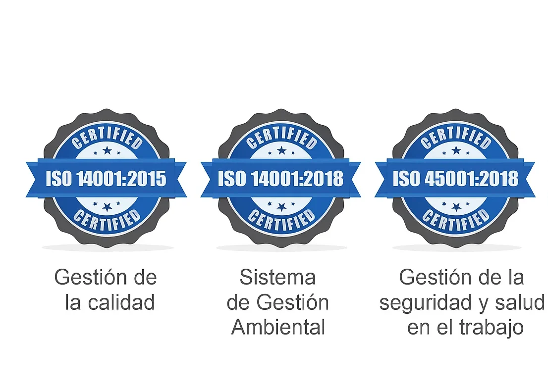 Gráfico conceptual de un Sistema Integral de Gestión (SIG) que muestra engranajes de procesos para alinearse con estándares de calidad mineros.