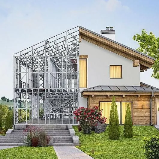 Imagen de una vivienda realizada con el método del steelframing