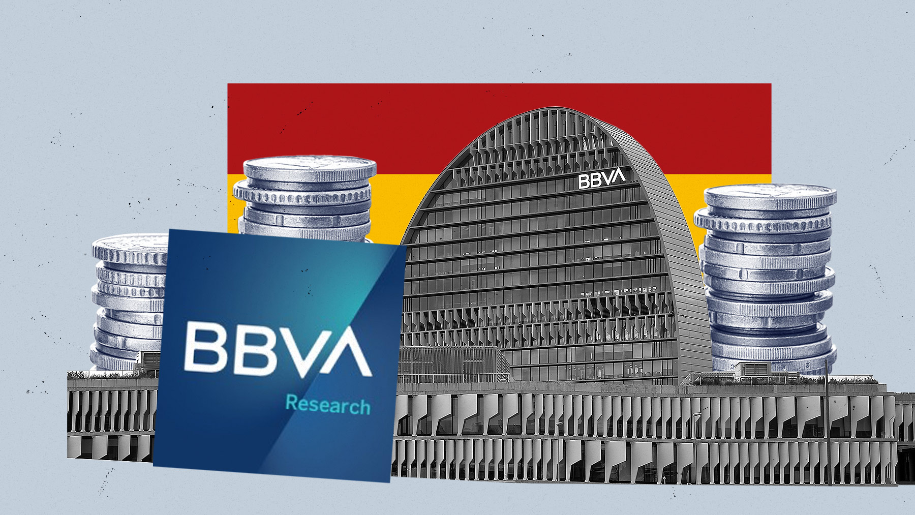 Logo de BBVA Research y gráfico de proyecciones económicas