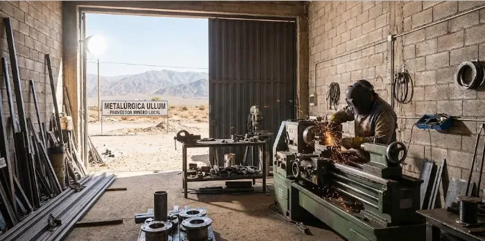 Taller metalúrgico de Ullum, San Juan, como proveedor minero estratégico.