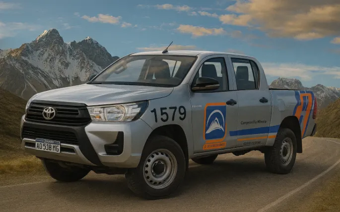 Camioneta 4x4 de supervisión y logística de transporte minero