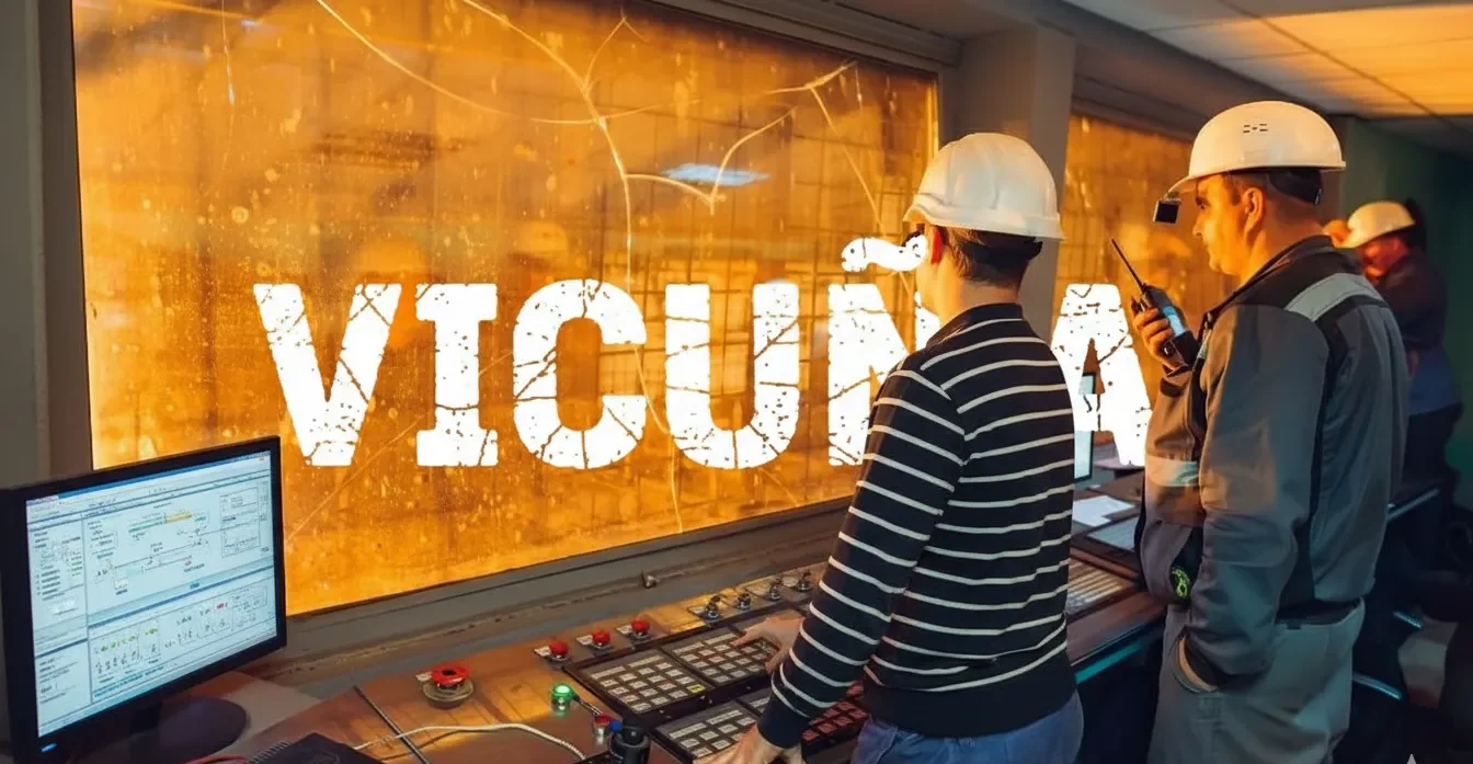 Vicuña minería tecnología San Juan: Perspectiva futurista de una mina con maquinaria automatizada y sistemas tecnológicos, representando la visión de Vicuña en la minería.