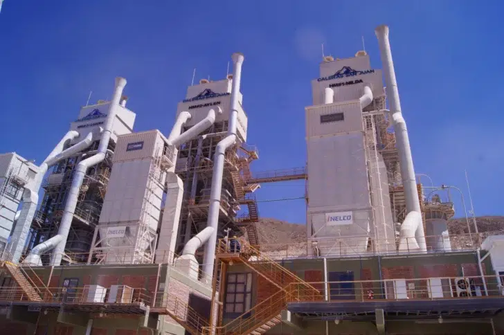 Planta procesadora de cal en San Juan, actual abastecedora del NOA.