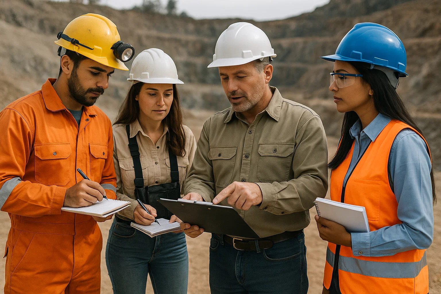 Ilustración de un enfoque social y responsable de la minería sostenible con equidad