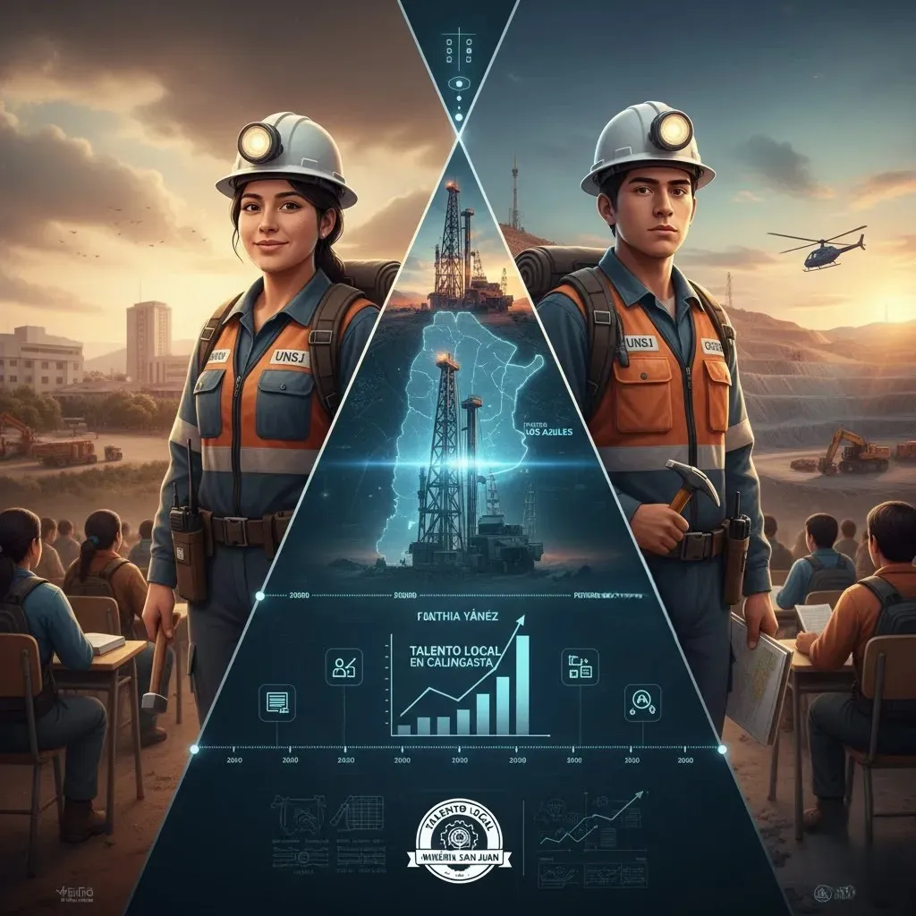 Representación gráfica de talento local para la industria minera.