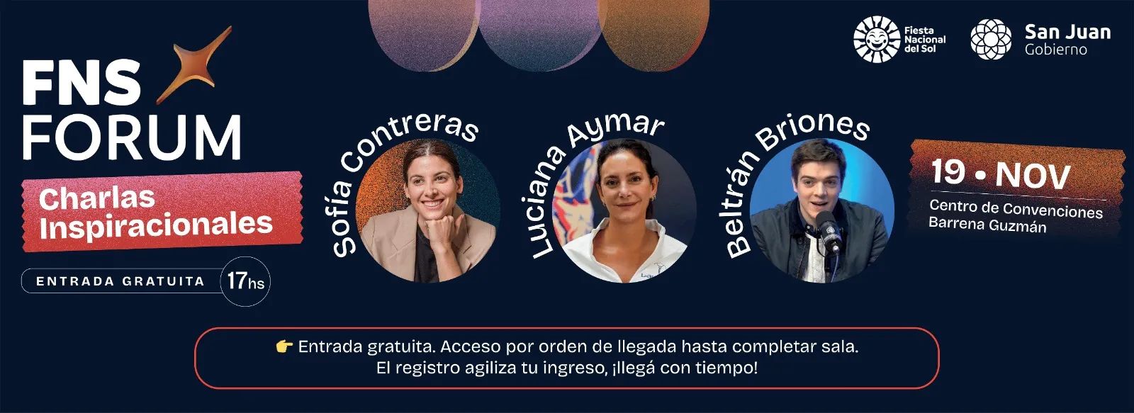 Flyer del Forum FNS con imagen de Beltrán Briones, destacado influencer inmobiliario.