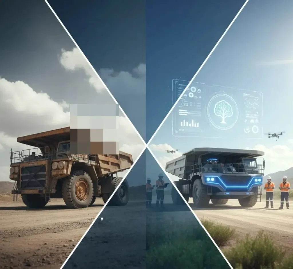 Sandvik automatización en minería: Trabajadores de minería operando equipos a distancia desde una sala de control, ilustrando la adopción de sistemas automatizados.