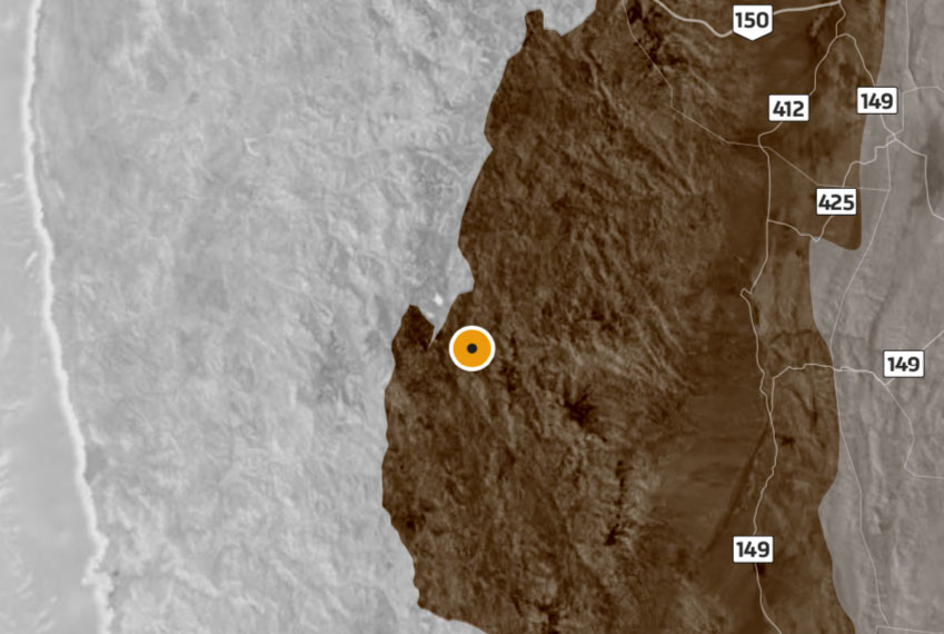 Ubicación en el mapa de Rincón de Araya