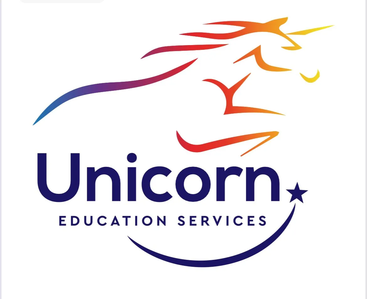 Logo de  Unicorn Education Services, plataforma educativo-laboral canadiense