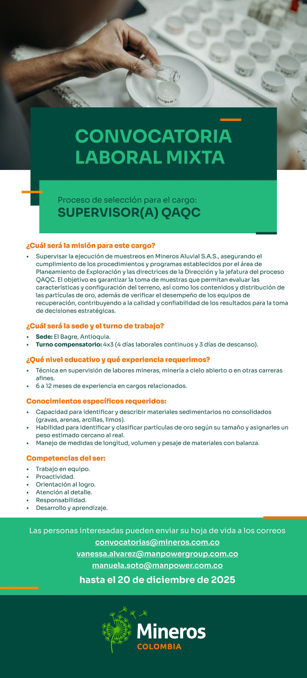Acero y Roca | Magazine Minero - Ofertas laborales segunda quincena de Diciembre